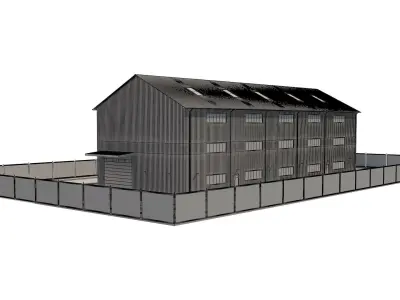 Warehouse With Interior 1 3D model
