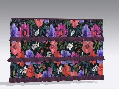 Curtain Low-poly 3D model