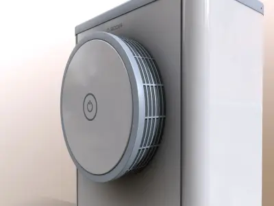 Heat pump Low-poly 3D model