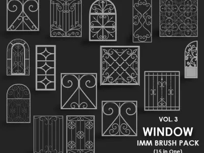 Window IMM Brush Pack 15 in One Vol 3 3D model