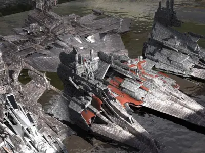 Stealth Assassin Cruise Ship 6 designs  3D model