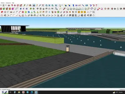 3D model of master plan landscape 3D model