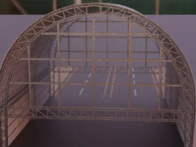 Hangar  Low-poly 3D model