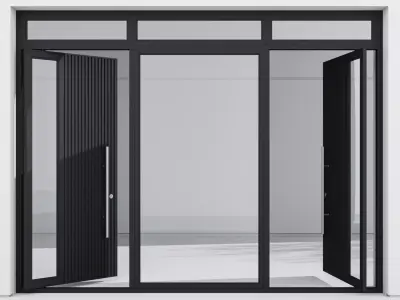 Aluminium door 204 3D model