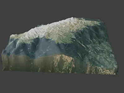 Uludag Mountain Low-poly 3D model