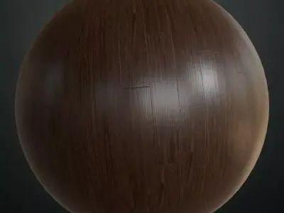 Modern Polished Oak Floor Planks PBR Texture