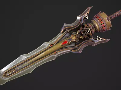 Imperial Sword 3D Model Low-poly 3D model