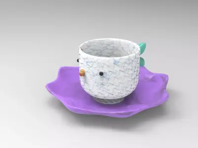 Migo Cups Set Low-poly 3D model
