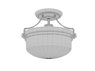 Kira Home Zurich 12 inch Rustic Farmhouse Ceiling Light  3D model