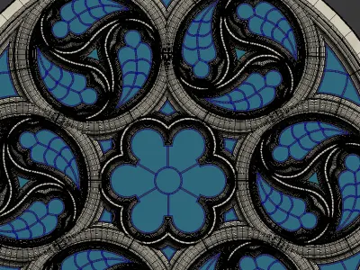 Gothic Window Type 3 model 3D model