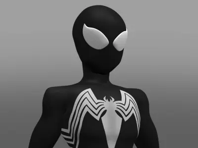 Spectacular Spider - Man Symbiote Comic Low-poly 3D model
