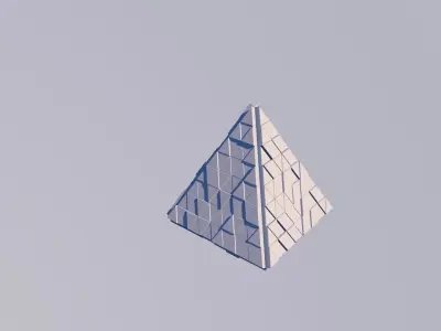 Sci Fi Object No 20 - Pyramid Sphere Torus 2019 Low Poly Low-poly 3D model