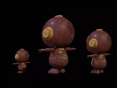 Minirobotic1Pack4 Low-poly 3D model