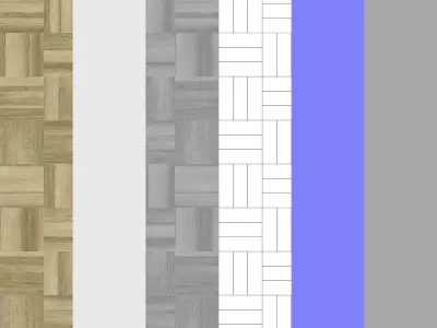 Parquet - Laminate - Wooden floor 3D model 4