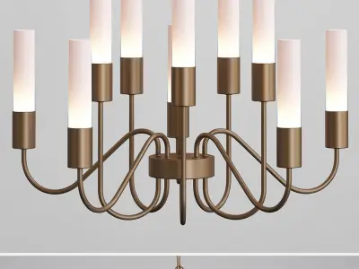 Loft Tube Chandelier 10 3D model purchase