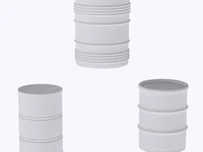 HO Set of 3 drum barrels train model  3D print model