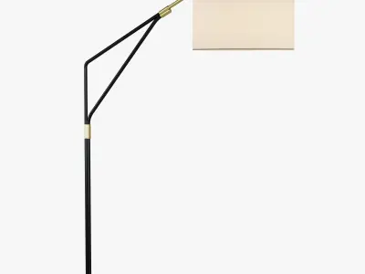 Mid-Century Overarching Floor Lamp 3D model