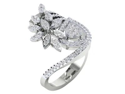  Women Ring Render 3dm STL MTL SLC JCD OBJ FBX Details 3D print model 32