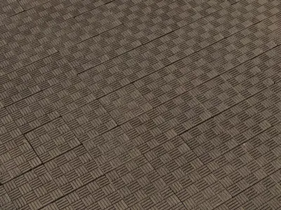 Textured Concrete Checker Pavers PBR Texture  Texture