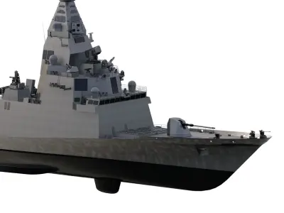MULTIROLE EUROPEAN NAVY STEALTH DESTROYER  3D model