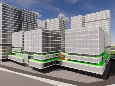 Modern City Block -A6 3D model
