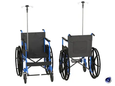 Wheel Chair  Low-poly 3D model