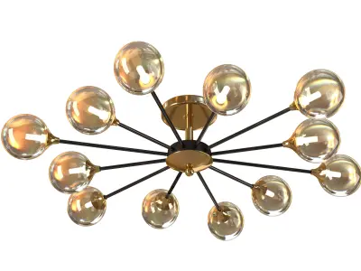 Sputnik Chandeliers Modern LED  Free 3D model