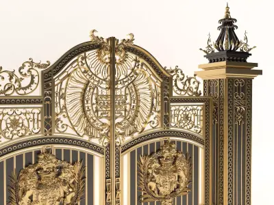 Classic European style Mansion Gate 3D model