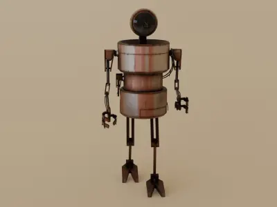 Robot II Low-poly 3D model