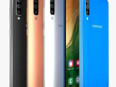 Samsung Galaxy A50 All colors 3D model