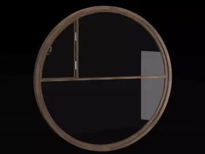 Wooden windows 3D model