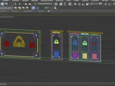 door and wall 3D model