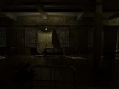 Abandoned Infirmary  Low-poly 3D model