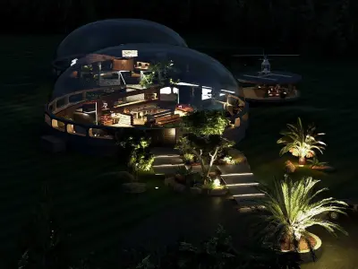 Futuristic Dome House 3D model