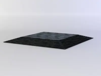 Floor platform up Low-poly 3D model