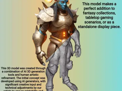 Celestial Horned Guardian 3D print model