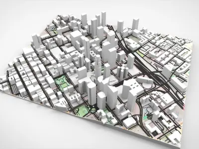 Cityscape Los Angeles United States  3D model