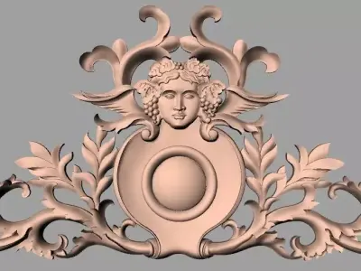 European furniture 3D relief models for CNC wood engraving E216 3D model
