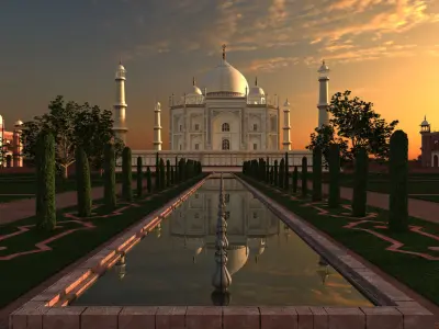 The Taj Mahal 3D model