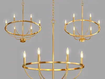 5 light Chandelier 3D model purchase