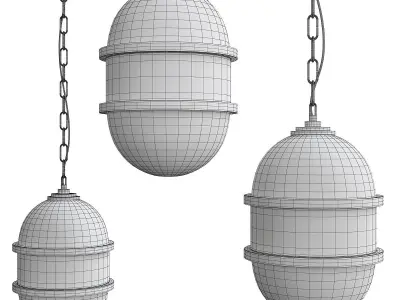 Broomley Pendant Light Low-poly 3D model