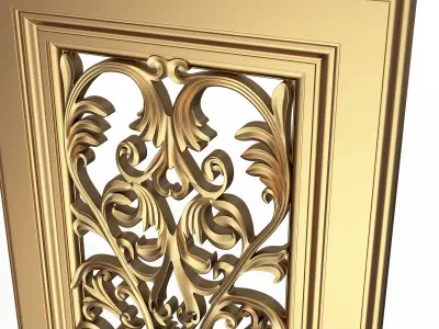 Carved Door Classic 07 Low-poly 3D model
