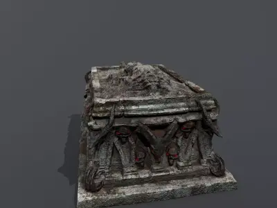 king grave Low-poly 3D model
