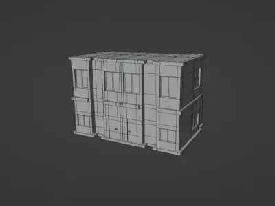Simple Modern House 2 Low-poly 3D model