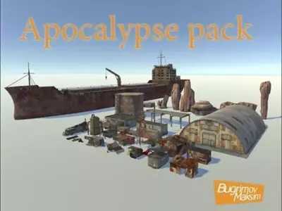 Apocalypse pack Low-poly 3D model