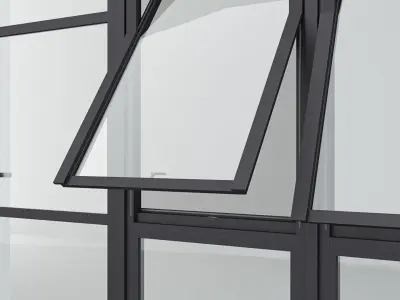 Aluminium door 16 3D model