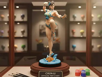 Chun-li street fighter action figure 3D print model