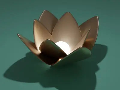Lotus Flower lamp Table 3D model