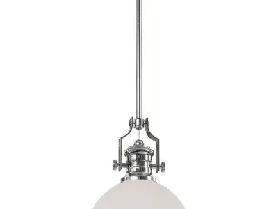 Chadwick light pendant in chrome with glass 3D model