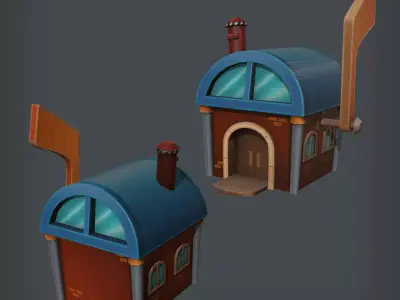 Mailbox House Low-poly 3D model